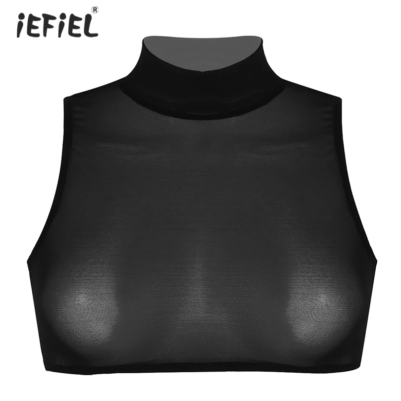 Женский сетчатый прозрачный укороченный топ iefiel Одежда для танцев фестивалей
