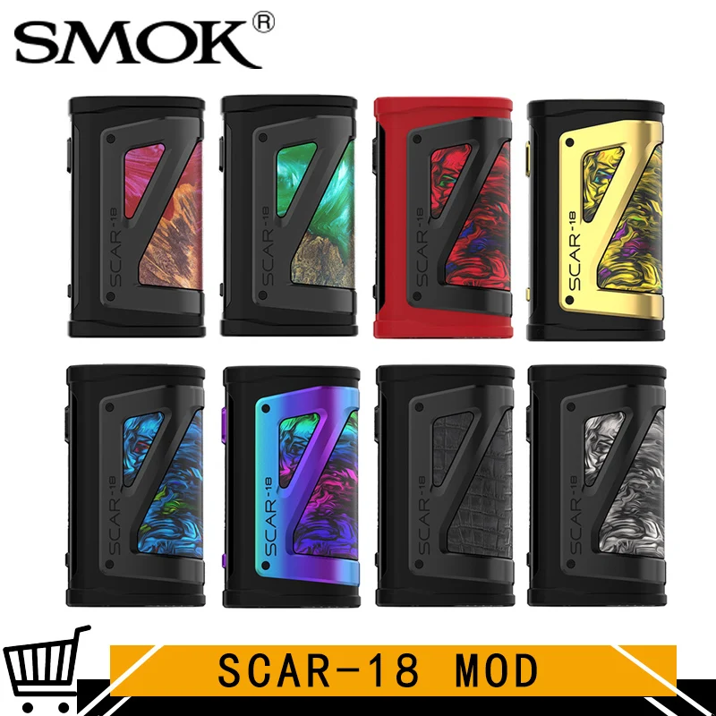 Оригинальный SMOK SCAR 18 бокс мод Vape VM TC 230 Вт IQ X чип подходит для TFV9 Tank V9 атомайзер