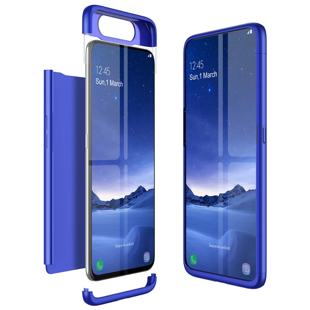 GKK Lifting Protection Case For Samsung A80 Case Luxury Plating Elk Patterns Anti-knock Hard Cover For Samsung A80 Case Fundas silicone case samsung Cases For Samsung