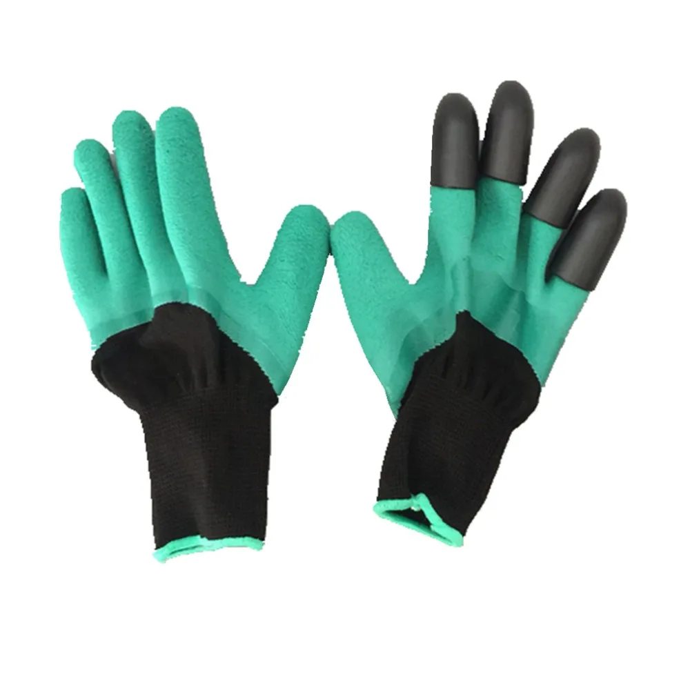 

2019 New 1 Pair 24 * 12 cm New Gardening Gloves For Garden Digging Planting With 4 ABS Plastic Claws
