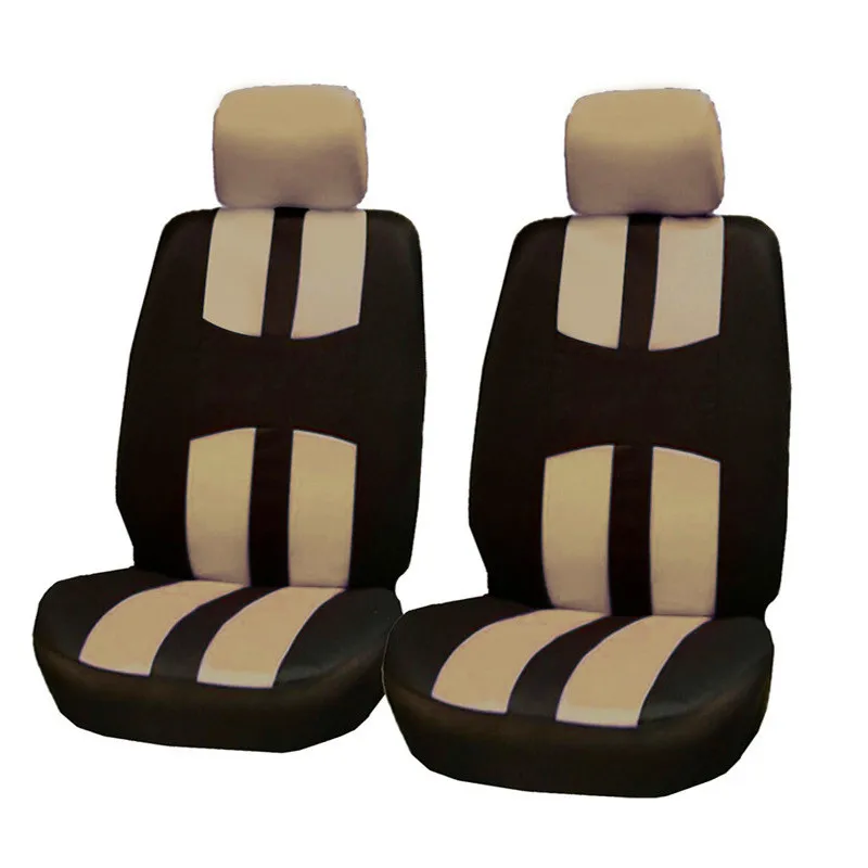 O SHI автомобильный универсальный чехол для сиденья для пятиместных автомобилей 2 передних/1 комплект защитный чехол для сиденья Автомобильная внутренняя отделка - Название цвета: 2 front-Beige