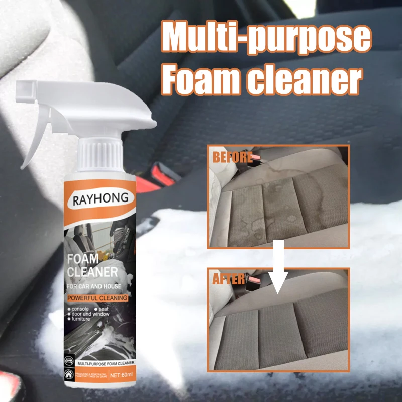60ml Car Interior Cleaning Agent Seat Leather Fabric Foam Cleaner Auto Dash Ceiling Tool | Автомобили и мотоциклы