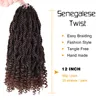 Silike Senegalese Twist Hair Synthetic Curly Ends 3X Kinky Twist Braids 12 Inch Crochet Braiding Hair Extensions for Black Women ► Photo 2/6