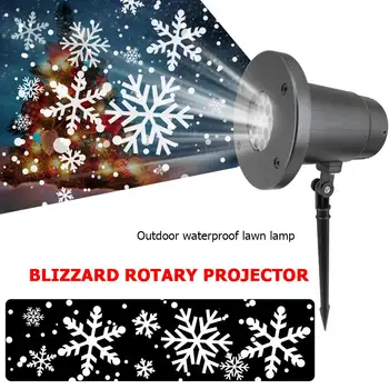 

Snowflake Projector LED Light Super Bright Waterproof Lawn Snowflake Remote Halloween Control Yard Lawn Lighting Lamp