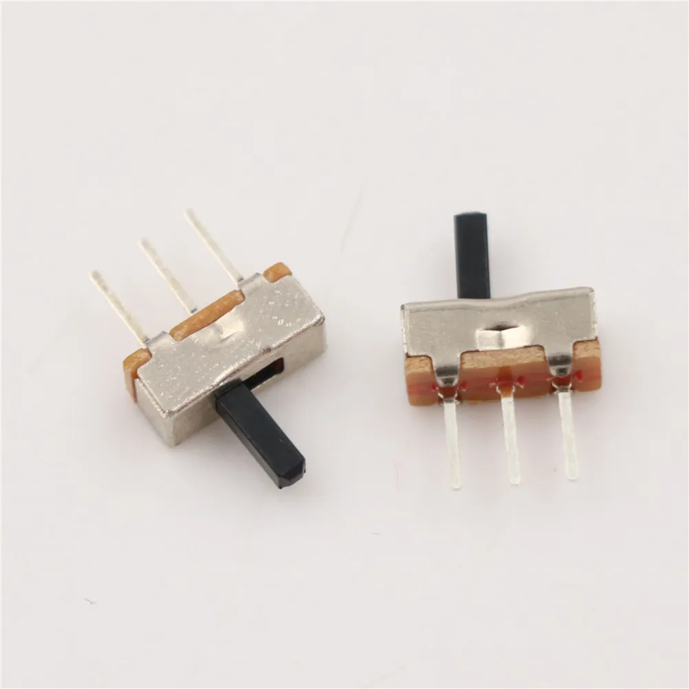 50 Pcs SS12D00G3 2 Position SPDT 1P2T 3 Pin PCB Panel Mini Vertical Slide Switch
