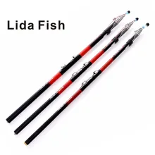Lida Fish бренд карбоновая телескопическая супер жесткая удочка 2,4 М 2,7 М 3,0 М 3,6 М 4,5 М 5,4 м 6,3 м ручная морская удочка