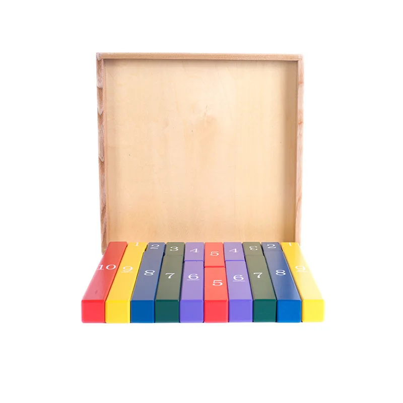 

Montessori Mathematics Teaching Aids Color Decimal Rod Montessori Early Childhood Educational Toy Wooden Toys