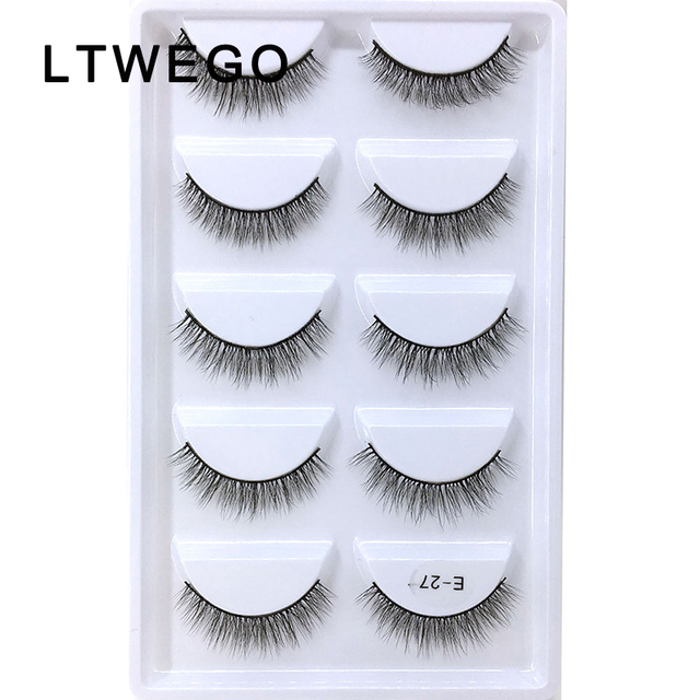 NEW 5Pairs 3D Faux Mink Eyelashes Natural Thick Long False Eyelash Dramatic Fake Lashes Makeup Extension Eyelashes Cilio