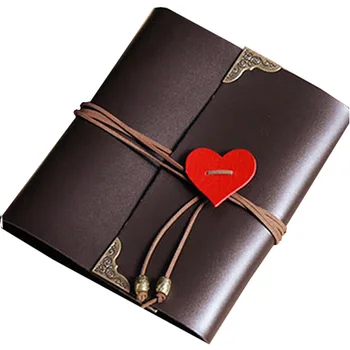 

ELEG-Pu Leather 30 Black Paper Sheets Card Love Theme Wedding Diy Album Handmade Vintage Photo Foto Scrapbooking Album