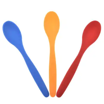 

Universal Flexible Heat Resistant Silicone Soup Spoon Scraper Spatula Ice Cream Cake For Shovel Kitchen Tool