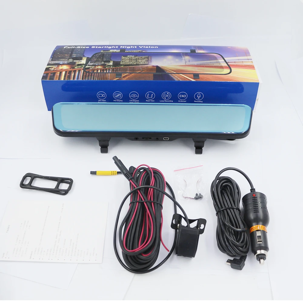 JOHOX 2K потоковое медиа dashcam hd зеркало заднего вида 12 "полный экран передний и