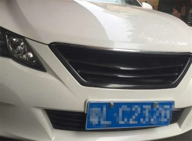 Используется для toyota mark X racing grills 2010 11 12 лет глянцевое углеродное волокно/FRP Refitt Передняя Центральная гоночная решетка крышка аксессуары