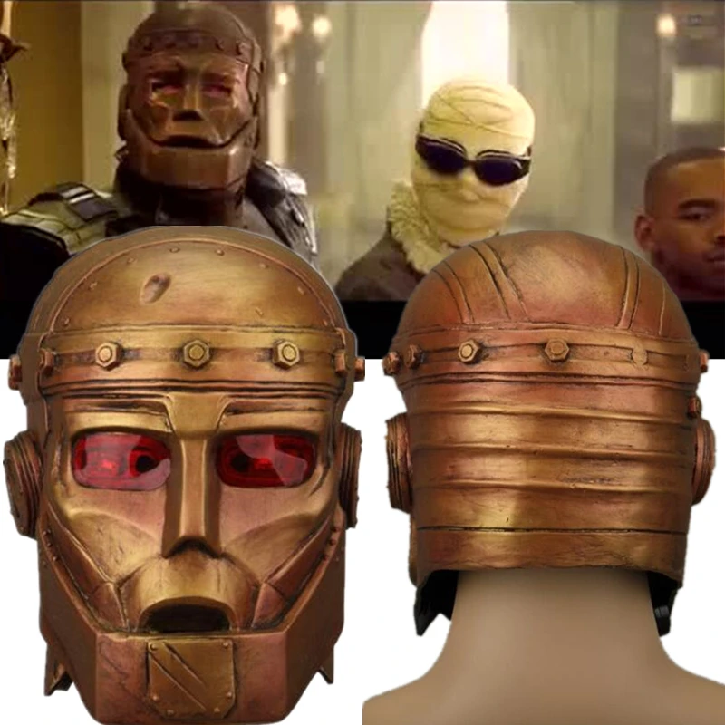 DC анимация Doom Patrol Robotman периферийная маска Хэллоуин маскарадный бар вечерние косплей реквизит мягкая ПВХ маска