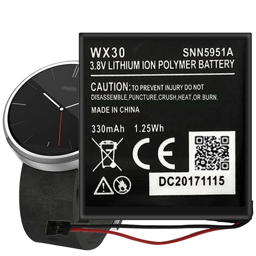 WX30 Battery For Motorola Moto 360 1St Gen Smart Watch 40mm 2014 SNN5951A Replacement Repair Part | Мобильные телефоны и