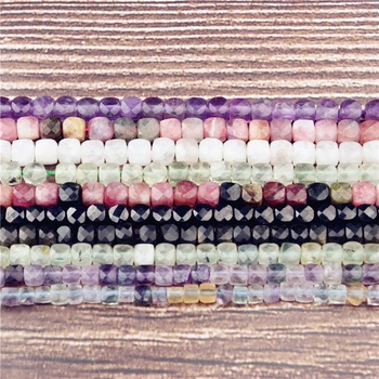 

Lanli 4.5mm Fashionable natural square cut face loose beads Collection DIY stone bracelet and necklace