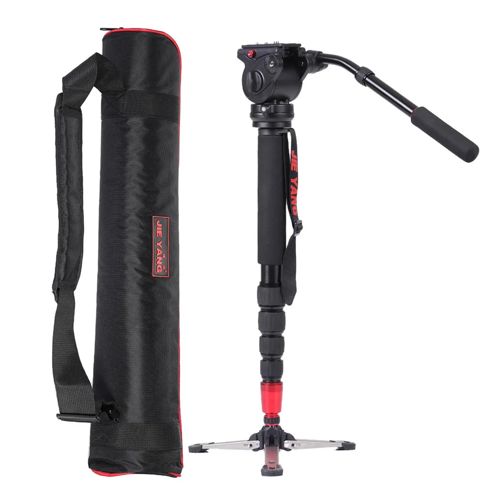 

JY0506 Professional Aluminum Alloy Monopod with Fluid Head for ILDC DSLR Camera Camcorder DV Pocket Camera Max Load Capacity 4kg