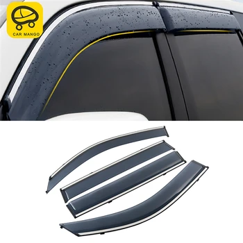 

CARMANGO Car Window Sun Rain Shade Protector Cover Trim Frame Sticker Exterior Accessories for Toyota Land Cruiser 200 2016-2018