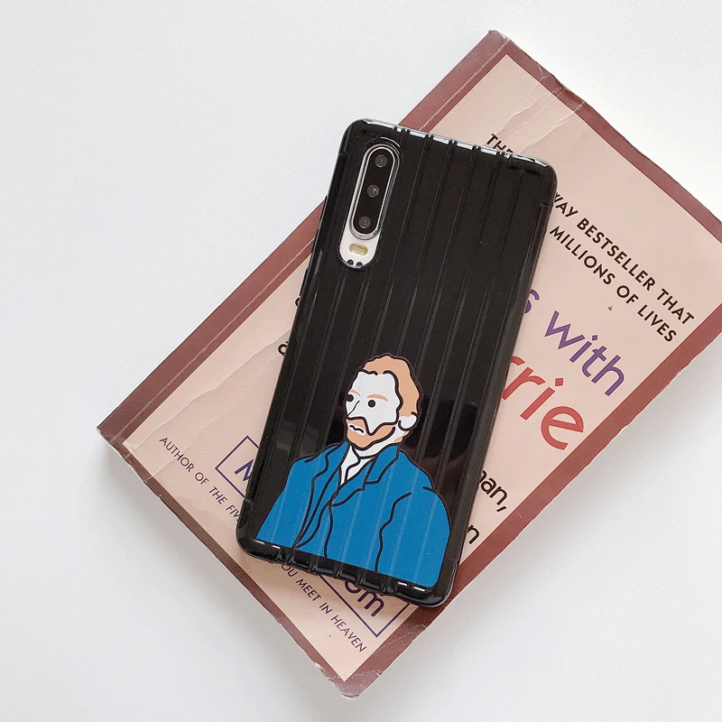 Изогнутые костюм чехол Ван Гог телефон чехол s для huawei P20 P30Lite Коврики 20 30 Pro, Nova, для детей 3, 4, 5, Honor 20 20Pro V20 10 9X 8X Мягкий ТПУ чехол