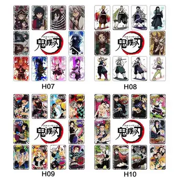 

10PCS/Set Demon Slayer Kimetsu No Yaiba Anime Card Sticker Pack DIY Card Classic Kids Stickers Toys For Children Toys