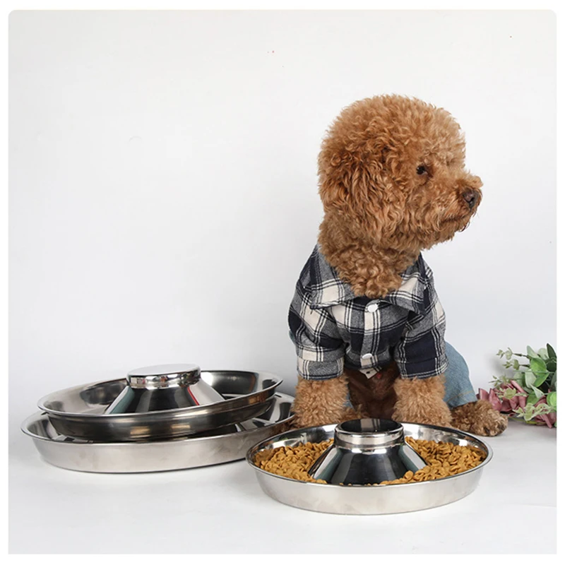 Stainless Cat Bowls Pet Steel Bowl Set Food Water Bowl for Dogs Cats Anti-Skid Easy to Clean Bowl Pet Feeding Supplies