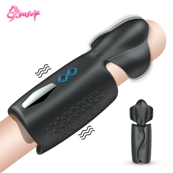 Blowjob Penis Masturbator Cup For Man Electric Pulse Clip Suction Sex USB Rechargeable Penis Pump Vibrator Erotic Toys Sex Toys 1