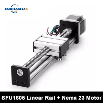 

Linear Rail Cnc Router Ballscrew 1605 600mm Travel Length Linear Guide Rail Cnc Stage Motion Mould + Nema23 Stepper Motor