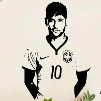 

Neymar Football Player Wall Sticker Sports Decal Kids Room Decoration Posters Vinyl Neymar Car Soccer Player Decal