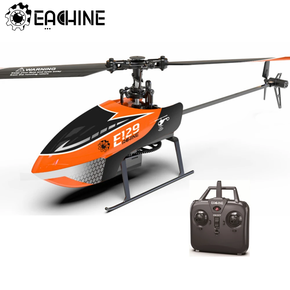 

Eachine E129 2.4G 4CH 6 Axis Gyro Altitude Hold Flybarless RC Helicopter RTF Optional Mode Right and Left Hand Upgrade E119 Toys