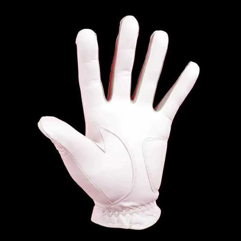 Для мужчин Гольф перчатки левая рука правая рука аксессуары для гольфа чистый перчатки из овчины дышащие перчатка для гольфа белый Цвет Нескользящие ватные перчатки
