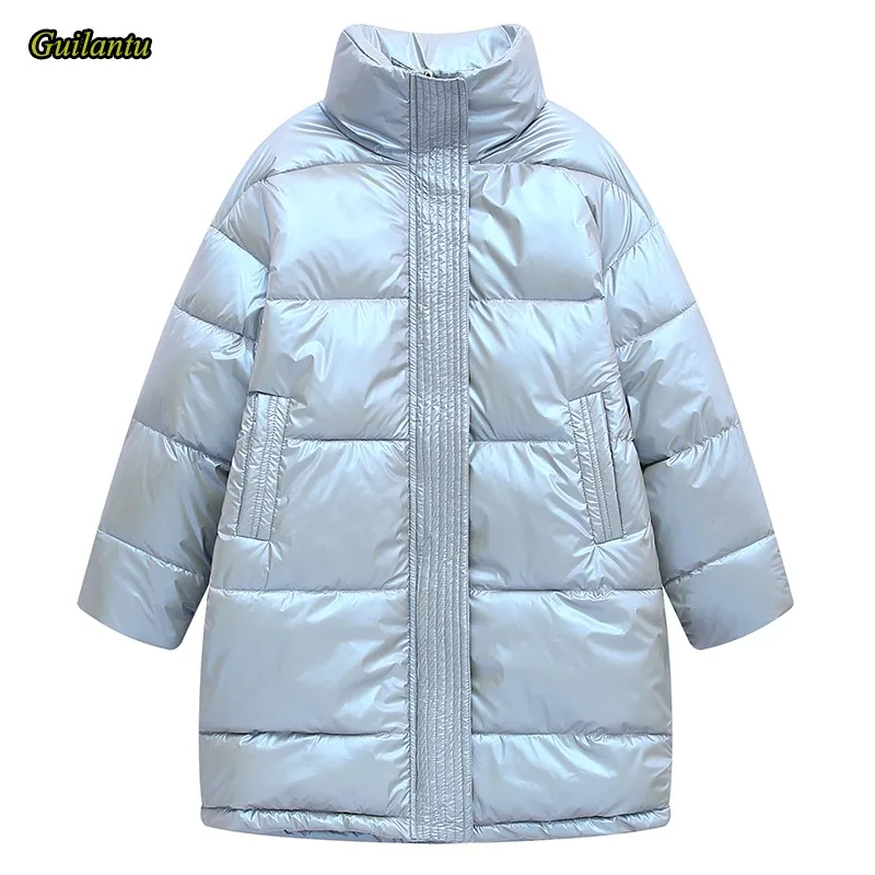 

Guilantu 2020 Winter Jacket Women Down Cotton Padded Long Coat Female Plus Size Stand Collar Overcoat Winter Black Parka Mujer