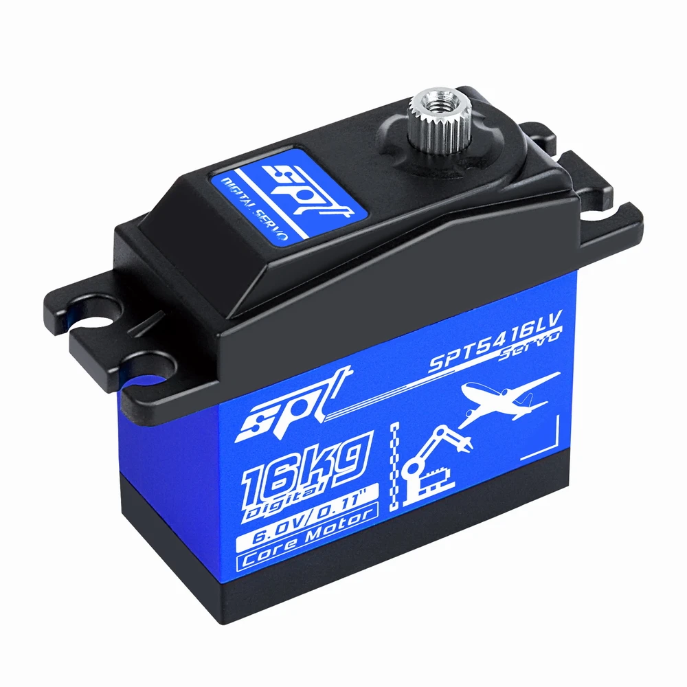 

SPT Servo SPT5416LV 16KG High speed Metal Gear Digital Servo For 1:10 RC Car Robot fixed-wing airplane