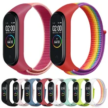 Нейлоновый ремешок для xiaomi mi band 4 браслет NFC смарт-часы замена xiaomi mi band 3 цветной Ремешок Браслет против потери