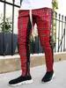 High quality men's  Korean version checked fashion patchwork color matching small legs trouser slim casual sports pencil pants ► Photo 1/6