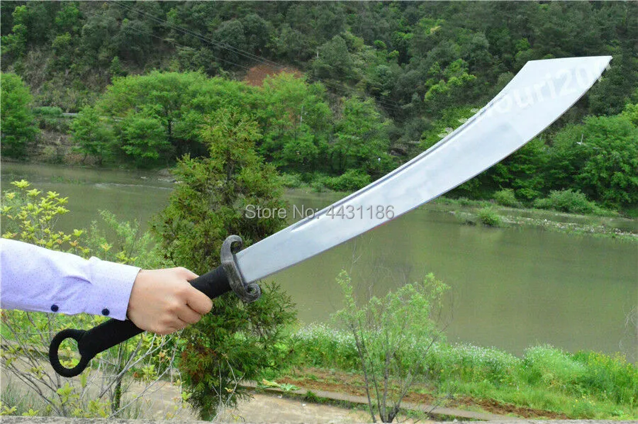 Chinese Red Army Battle Saber Tradition KungFu Broadsword Sword WuShu Da Dao Sharp 1090Carbon Steel Outdoors/Hunting Broad Knife
