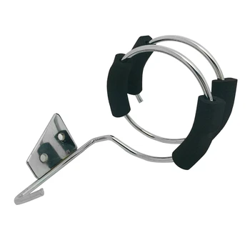 

Black & Silver Spiral Blow Dryer Stand Flat Hair Iron Sponge Holder Wall Mont Hang Holder