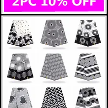 Lastest ESEWING Анкара ткань, Африканский Воск Печать Ткань хлопок 6 ярдов для шитья восковое платье Гана Нигерия восковая ткань