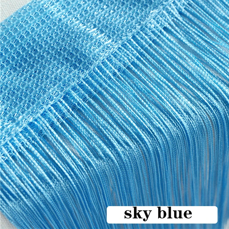 100CM X 200CM Thread Curtains Screen Ribbon String Divider Blind for Living Room Door Wall Window Panel Tassel Curtain 