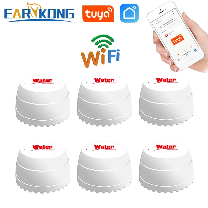 Детектор утечки воды с Wi-Fi датчик для умного дома сигнализацией работает