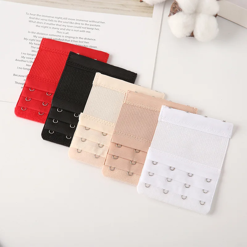 Bra Extender 1PC 4 Hooks for Women Elastic Bra Extension Strap Hook Clip Expander Adjustable Belt Buckle for Underwear