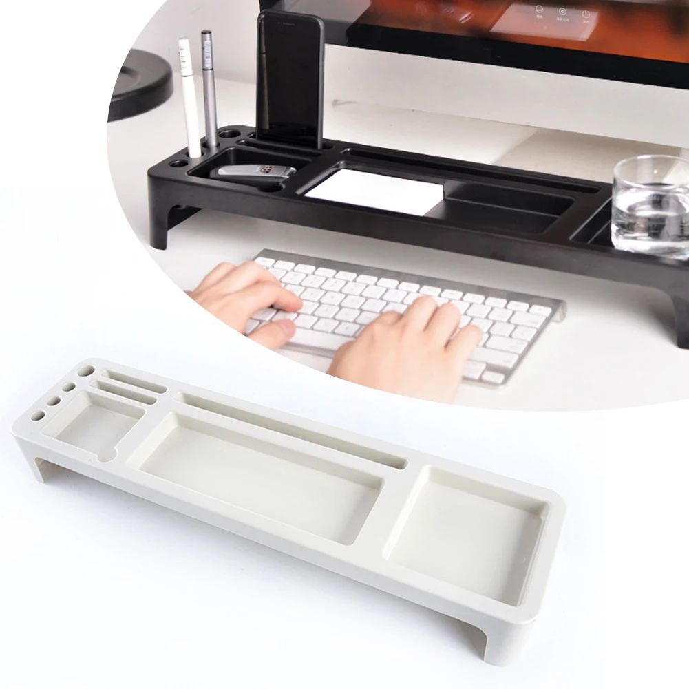 Plastic Office Storage Rack Desktop Organizer Keyboard Drawer Rack Table Stationery Holder Desk Org