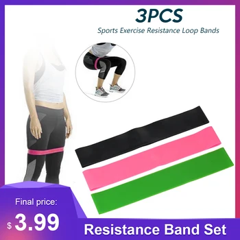 

3PCS Resistance loop bands Sports Yoga Exercise Resistance Loop Bands Set Elastic Booty Band Set for Legs and Strength Training