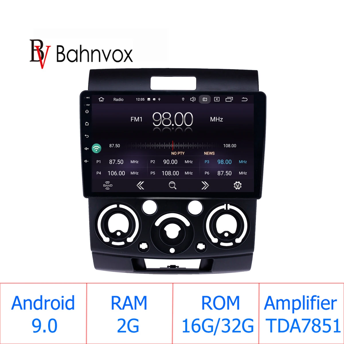 " android 9,0 RAM2G Автомобильный gps dvd-плеер для Ford Everest/Ranger Mazda BT-50 автомобильный Радио Мультимедиа Навигация стерео головное устройство dsp