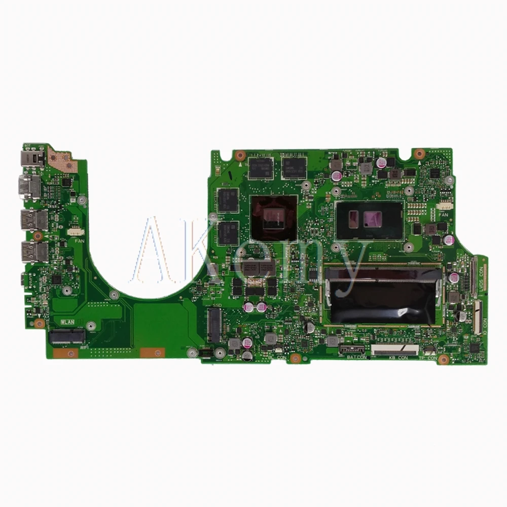 AKEMY UX510UX Laptop Motherboard For ASUS ZenBook UX510U UX510UW UX510UX UX510UXK Mainboard 100% te