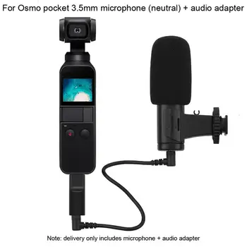 

3.5mm Photography Record Video Microphone with Audio Adapter for DJI Osmo Pocket Built-in Pickup Plug&Play Photography Microphon