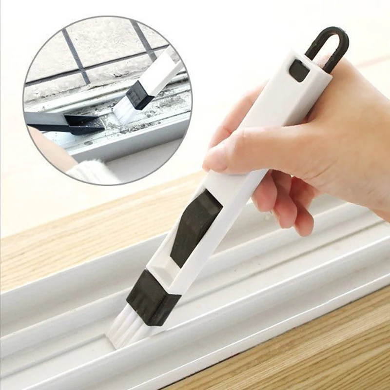 

Newest Arrivals Multipurpose Window Door Keypad Cleaning Brush Cleaner + Dustpan 2 In 1 Tool Black Blue Color