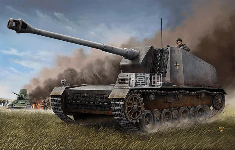 1:35 World War Ii German 128mm Self-propelled Artillery Military Assembly  Model Howitzer Artillery 00350 - Model Building Kits - AliExpress