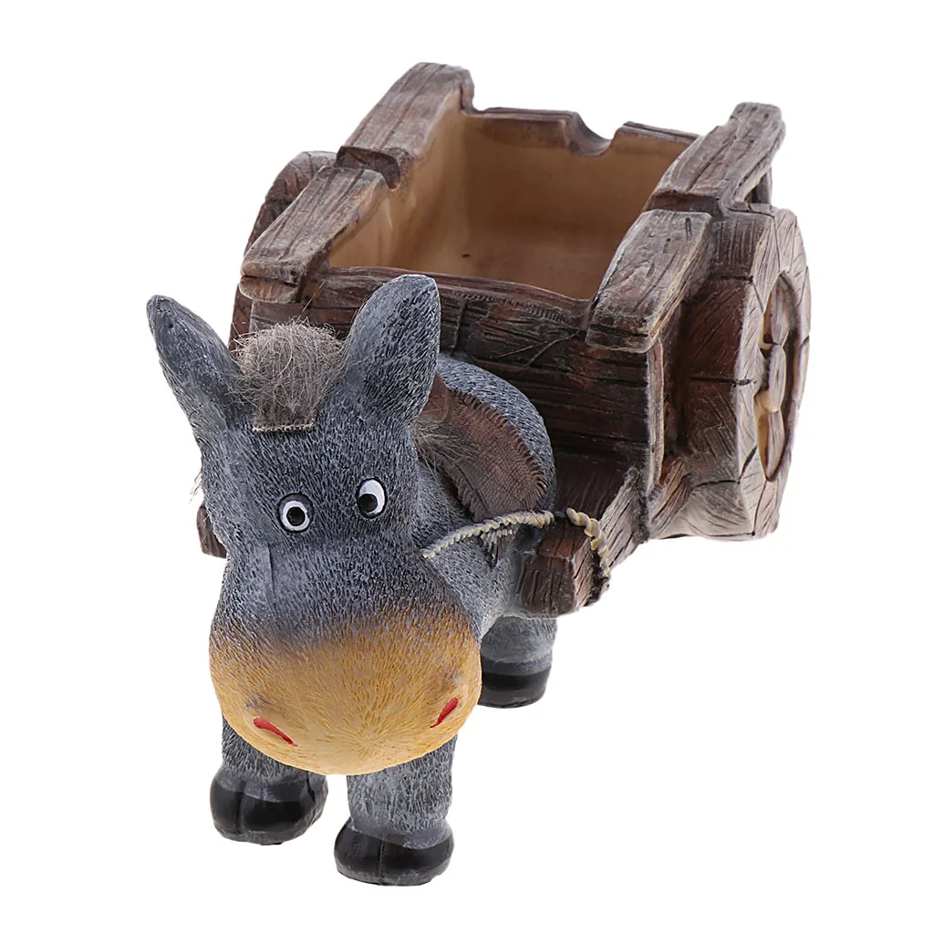 Donkey Shaped Cigarette Cigar Ashtray Tabletop Ash Tray Small Items Container Holder Resin
