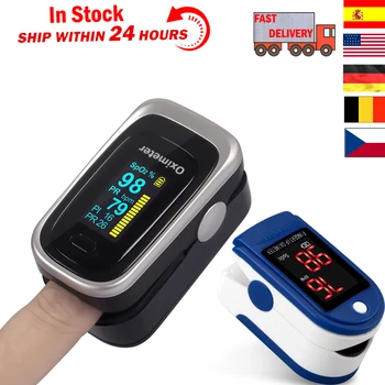 

Shipping within 24hours Finger Blood Oxygen Monitor (without Battery) Oximeter Oxygen Saturation Monitor Fast In Stock