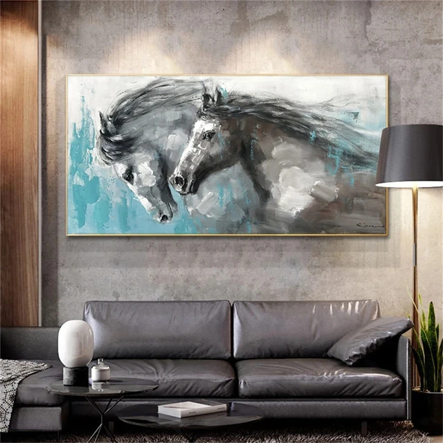 GATYZTORY-Pintura acrílica do quadro para adultos, desenho do cavalo,  colorir por números, animais handmade pintura, decoração Home - AliExpress