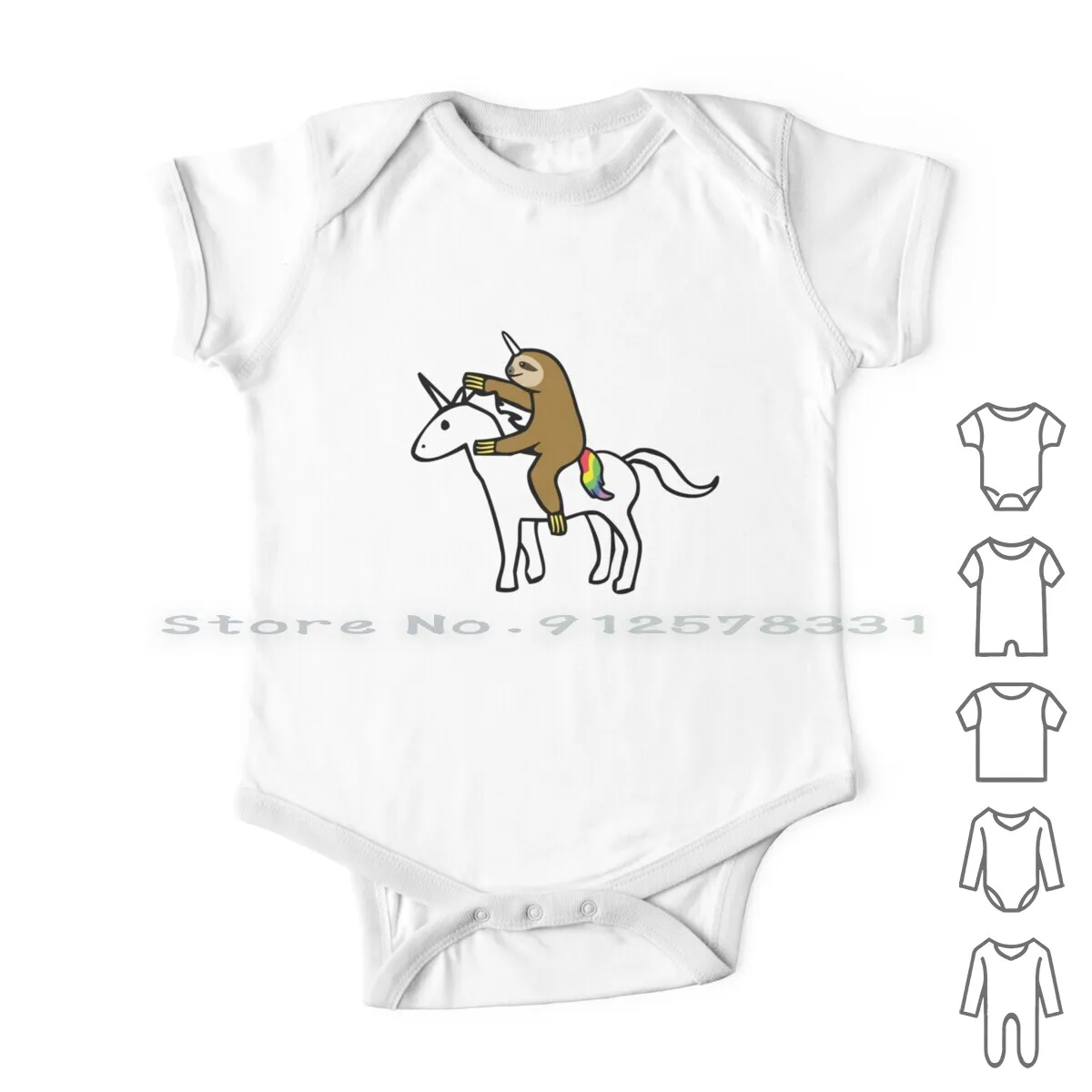 

Slothicorn Riding Unicorn Newborn Baby Clothes Rompers Cotton Jumpsuits Sloths Unicorns Riding Ride Onwards Reasonable Speed